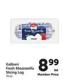 Safeway Galbani Fresh Mozzarella Slicing Log offer