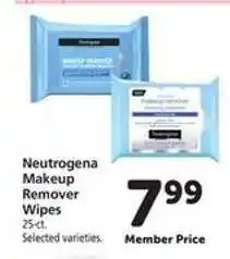 Safeway Neutrogena Makeup Remover Wipes offer