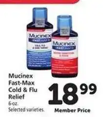 Safeway Mucinex Fast-Max Cold & Flu Relief offer
