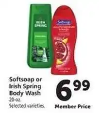 Safeway Softsoap or Irish Spring Body Wash offer