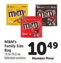 Safeway M & M' s Family Size Bag offer