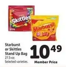 Safeway Starburst or Skittles Stand Up Bag offer