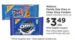 Kroger Nabisco Family Size Oreo or Chips Ahoy! Cookies offer