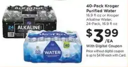 Kroger 40-Pack Kroger Purified Water offer