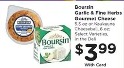 Kroger Boursin Garlic & Fine Herbs Gourmet Cheese offer