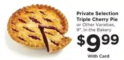 Kroger Private Selection Triple Cherry Pie offer