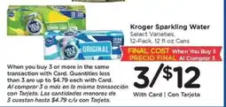 Kroger Kroger Sparkling Water offer