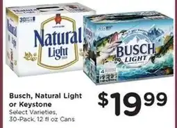 Kroger Busch, Natural Light or Keystone offer