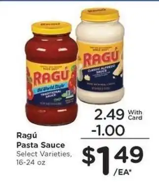 Kroger Ragú Pasta Sauce offer
