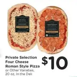 Kroger Private Selection Four Cheese Roman Style Pizza offer