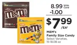 Kroger M&M's Family Size Candy offer