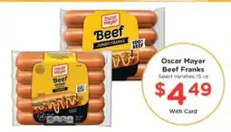 Kroger Oscar Mayer Beef Franks offer