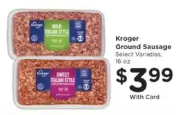 Kroger Kroger Ground Sausage offer