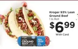 Kroger Kroger 93% Lean Ground Beef offer