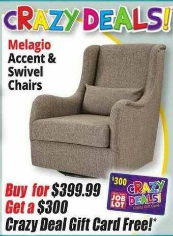 Ocean State Job Lot Melagio Accent & Swivel Chairs offer