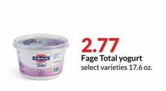 Hy-Vee Fage Total Yogurt offer