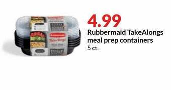 Hy-Vee Rubbermaid TakeAlongs Meal Prep Containers offer