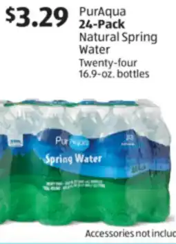 Aldi PurAqua 24-Pack Natural Spring Water offer