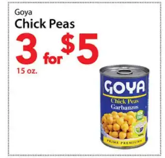 Three Guys from Brooklyn Goya Chick Peas offer