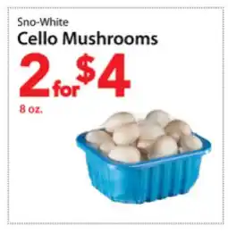 Three Guys from Brooklyn Sno-White Cello Mushrooms offer