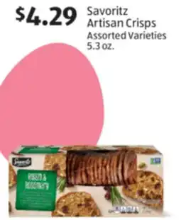 Aldi Savoritz Artisan Crisps offer