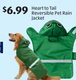 Aldi Heart to Tail Reversible Pet Rain Jacket offer