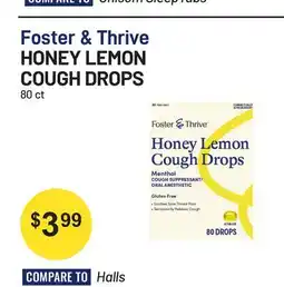 Health Mart Foster & Thrive HONEY LEMON COUGH DROPS offer