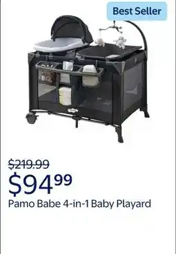 Walmart Pamo Babe 4-in-1 Baby Playard with Bassinet & Changing Table for Newborn offer