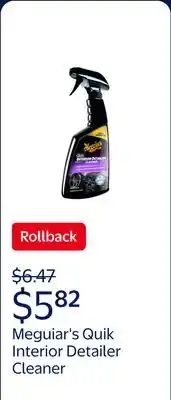 Walmart Meguiar's Quik Interior Detailer Cleaner, G13616 offer