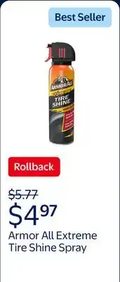 Walmart Armor All Extreme Tire Shine Spray offer