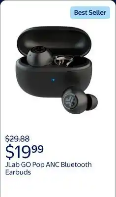 Walmart JLab GO Pop ANC Bluetooth Earbuds offer