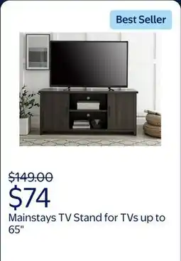 Walmart Mainstays TV Stand for TVs up to 65, Espresso offer
