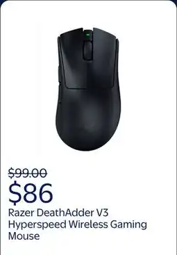 Walmart Razer DeathAdder V3 Hyperspeed Optical USB Wireless Gaming Mouse, Black offer