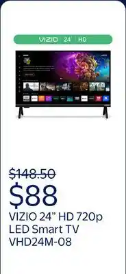 Walmart VIZIO 24 Class HD 720p LED Smart TV (NEW) VHD24M-08 offer