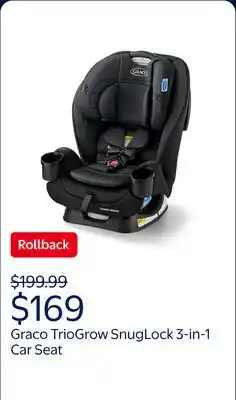 Walmart Graco TrioGrow SnugLock 3-in-1 Car Seat, Warren, Black offer