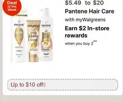 Walgreens Pantene Hair Care offer