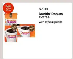 Walgreens Dunkin' Donuts Coffee offer