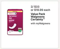 Walgreens Value Pack Walgreens Certainty offer
