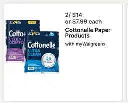 Walgreens Cottonelle Paper Products offer