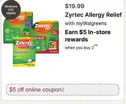 Walgreens Zyrtec Allergy Relief offer