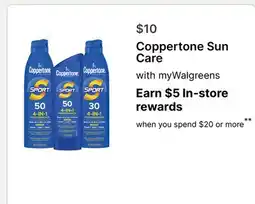 Walgreens Coppertone Sun Care offer