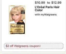 Walgreens L' Oréal Paris Hair Color offer