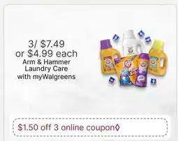 Walgreens Arm & Hammer Laundry Care offer