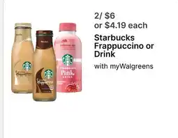 Walgreens Starbucks Frappuccino or Drink offer