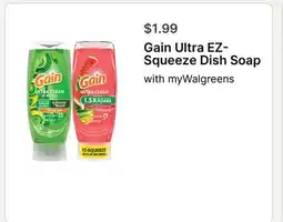 Walgreens Gain Ultra EZ-Squeeze Dish Soap offer