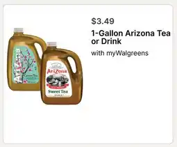 Walgreens 1 - Gallon Arizona Tea or Drink offer