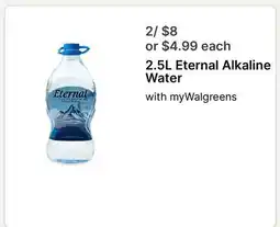 Walgreens 2.5L Eternal Alkaline Water offer