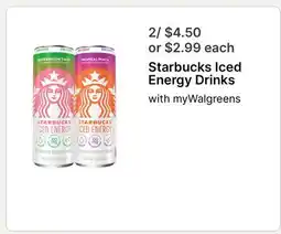 Walgreens Starbucks Iced Energy Drinks offer