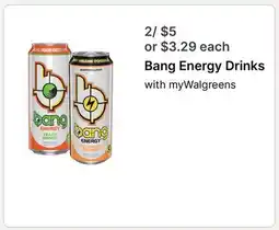 Walgreens Bang Energy Drinks offer