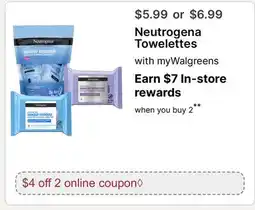 Walgreens Neutrogena Towelettes offer